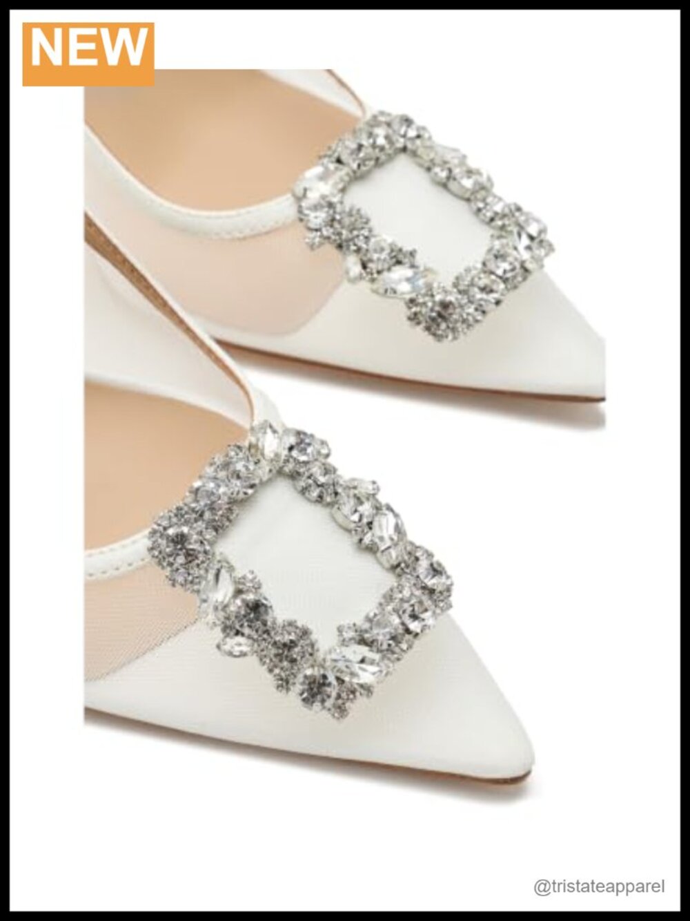 Badgley Mischka Yuta White Satin Stiletto Heel Pump - Picture 5 of 6